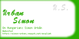 urban simon business card